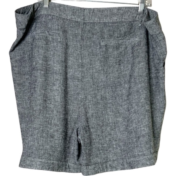 IN EVERY STORY Linen Blend 6” Pleated Shorts w/ Side Pockets; Belt Loops Sz 20 - Picture 3 of 10